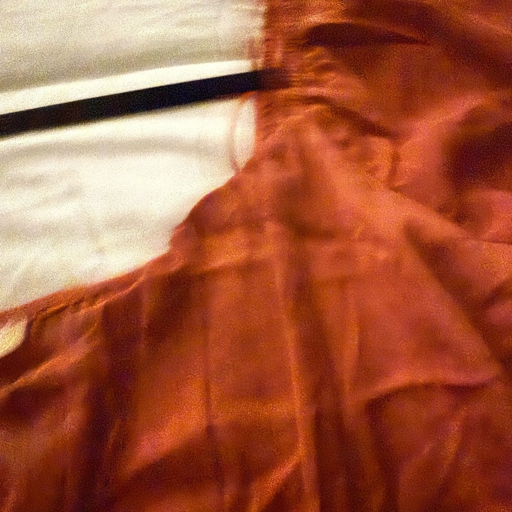 Chic Rust Satin Romper - Picture 6 of 7